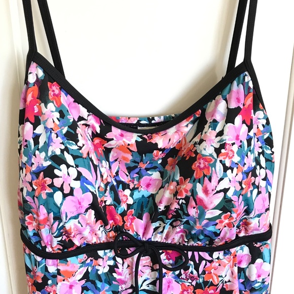 SWIM SOLUTIONS Swimdress One Piece Pink Floral Women’s Plus Size 18 - Picture 3 of 16
